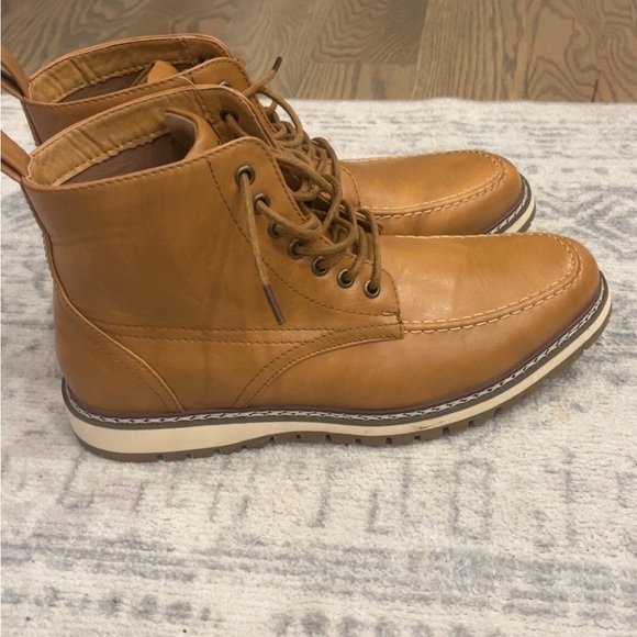 Hawke & Co Tan Leather Moc-Toe Boots - Picture 8 of 9